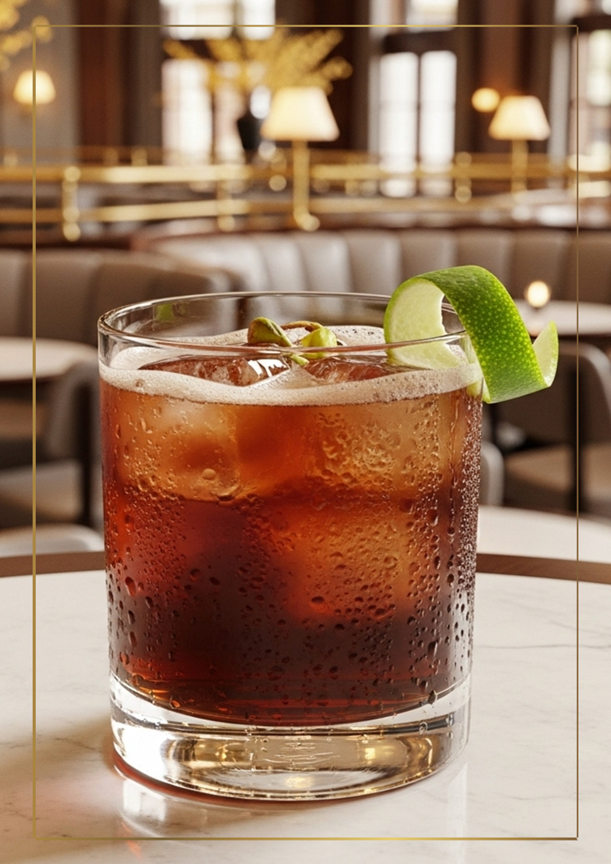 Dubai chocolate iced tea