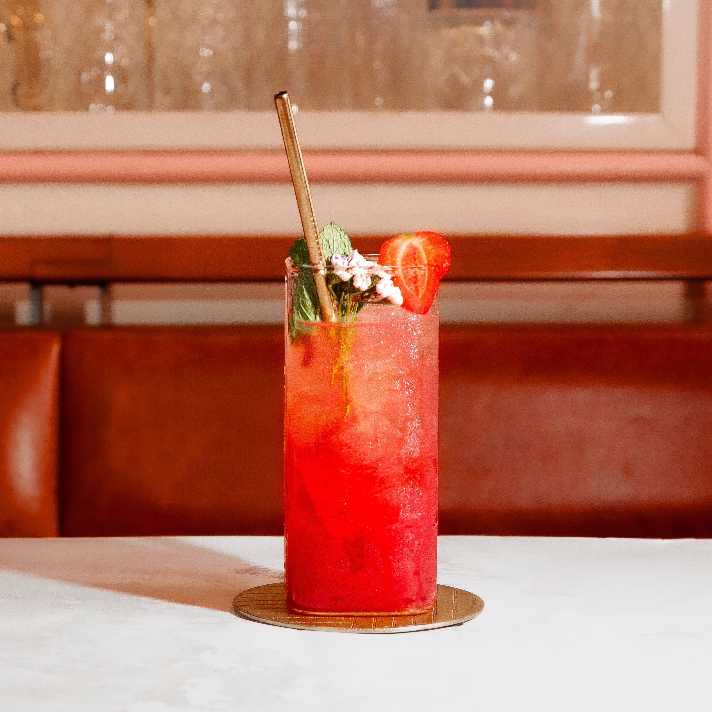 Rhubarb Berry Fizz
