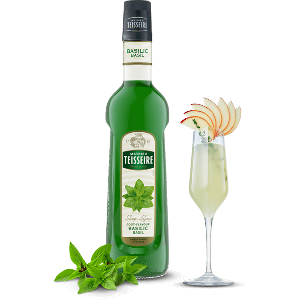 Bottle of Mathieu Teisseire Basil Syrup