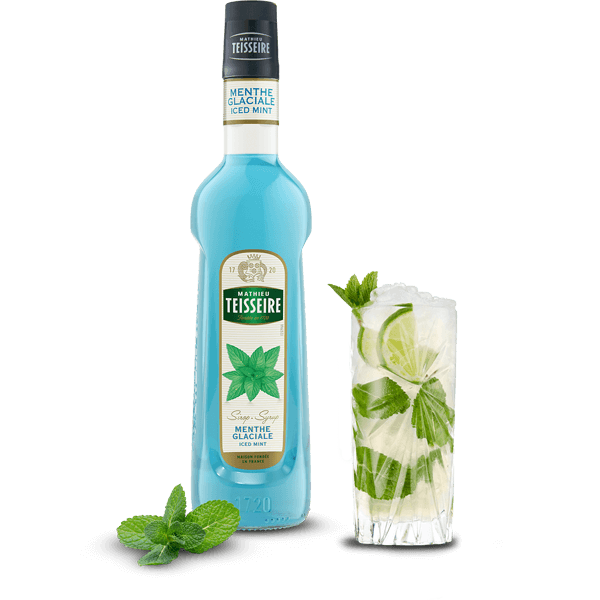 Bottle of Mathieu Teisseire Iced Mint Syrup