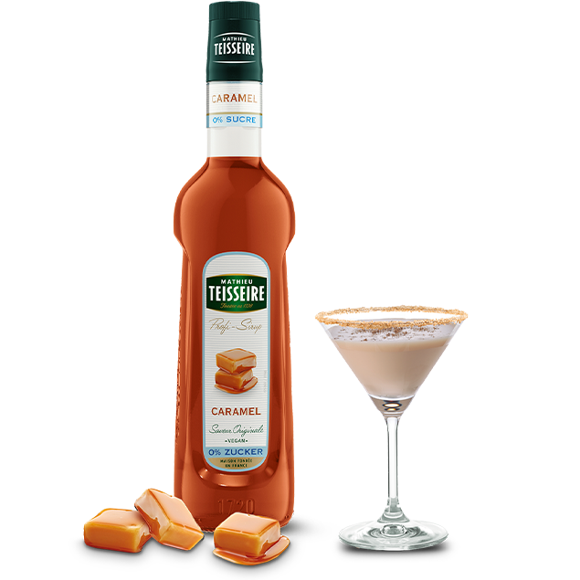 Bottle of Mathieu Teisseire Caramel 0% Syrup