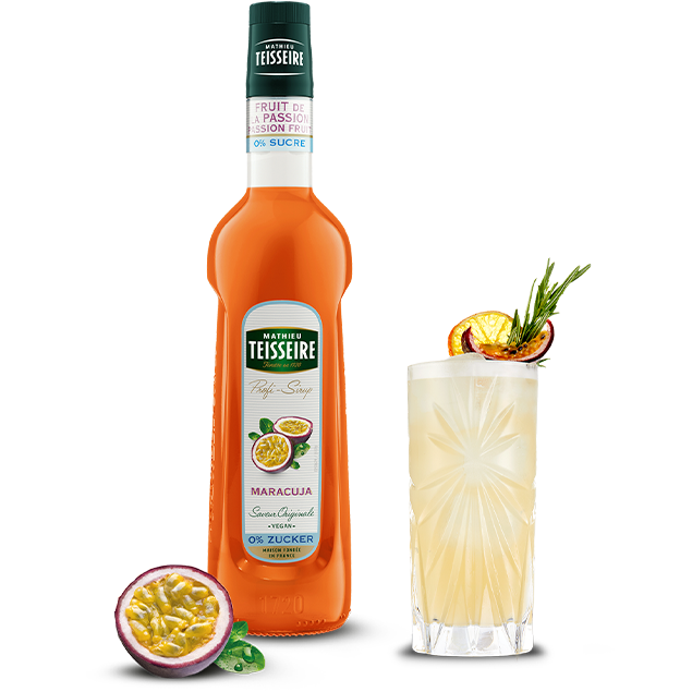 Bottle of Mathieu Teisseire Passion Fruit 0% Syrup