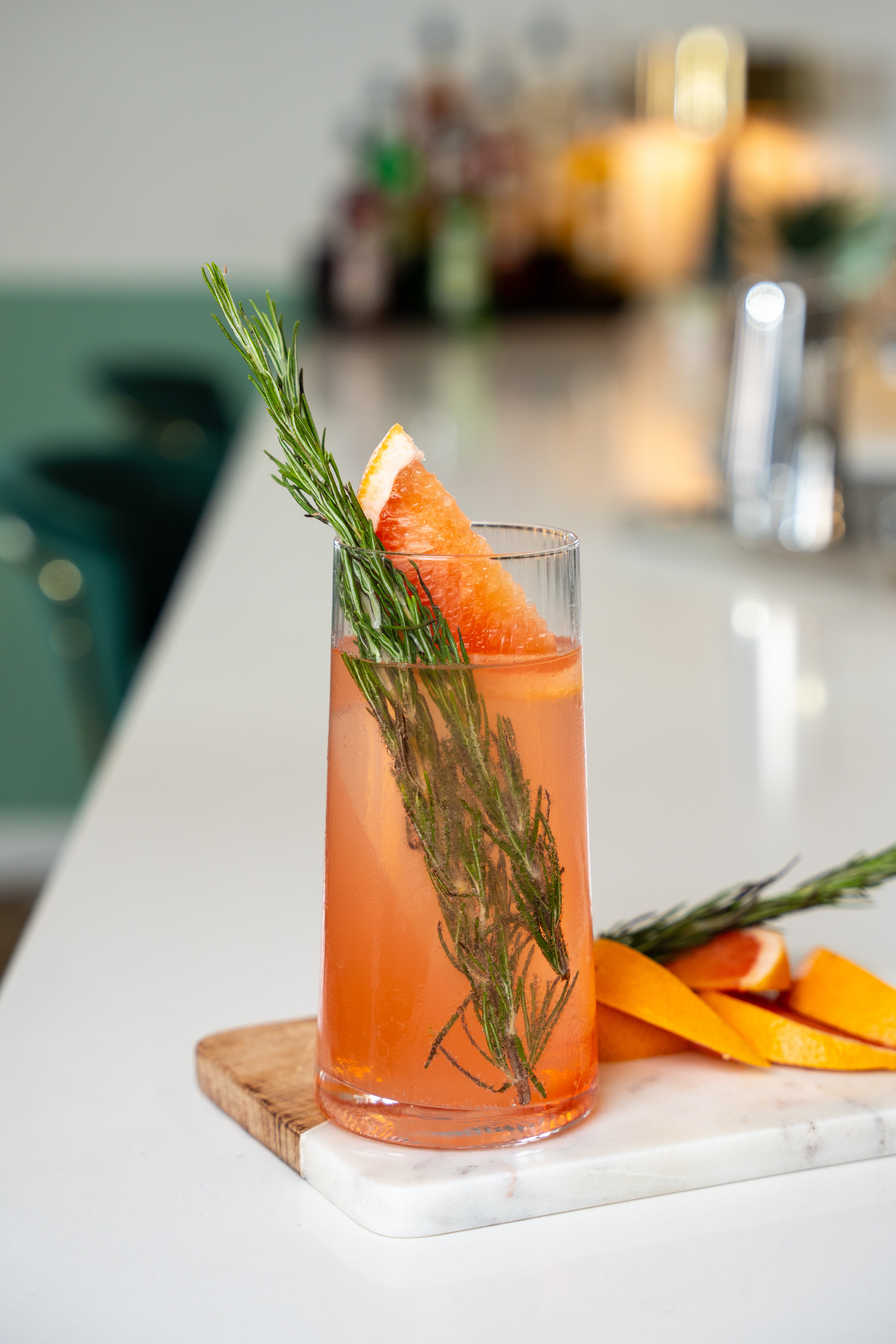 Rosemary, Pink Grapefruit & Lychee Spritzer