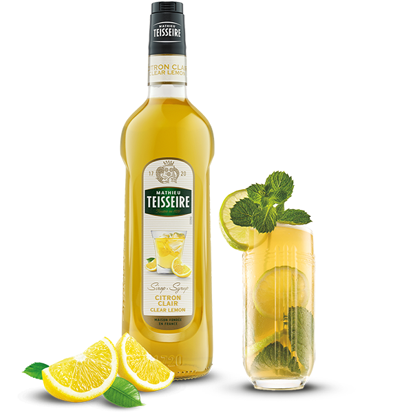 Bottle of Mathieu Teisseire Clear Lemon Syrup