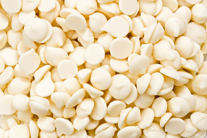 Close-up of white chocolate chips