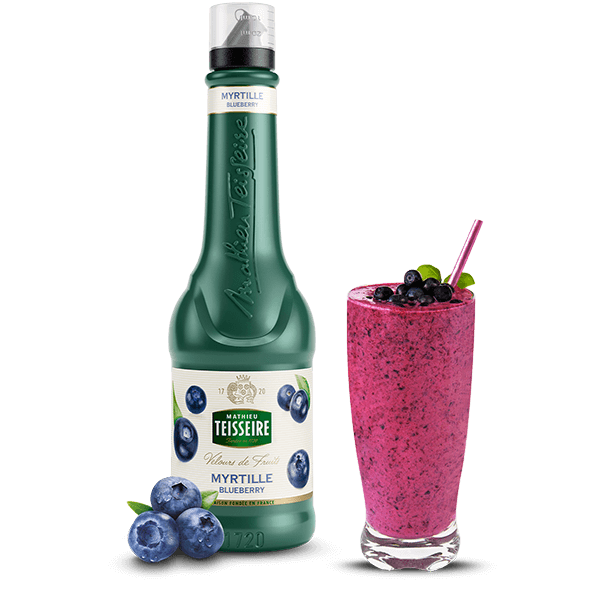 Bottle of Mathieu Teisseire Blueberry Puree Syrup