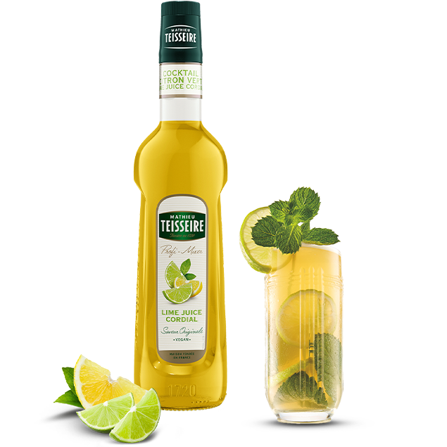 Bottle of Mathieu Teisseire Lime Juice Cordial Syrup